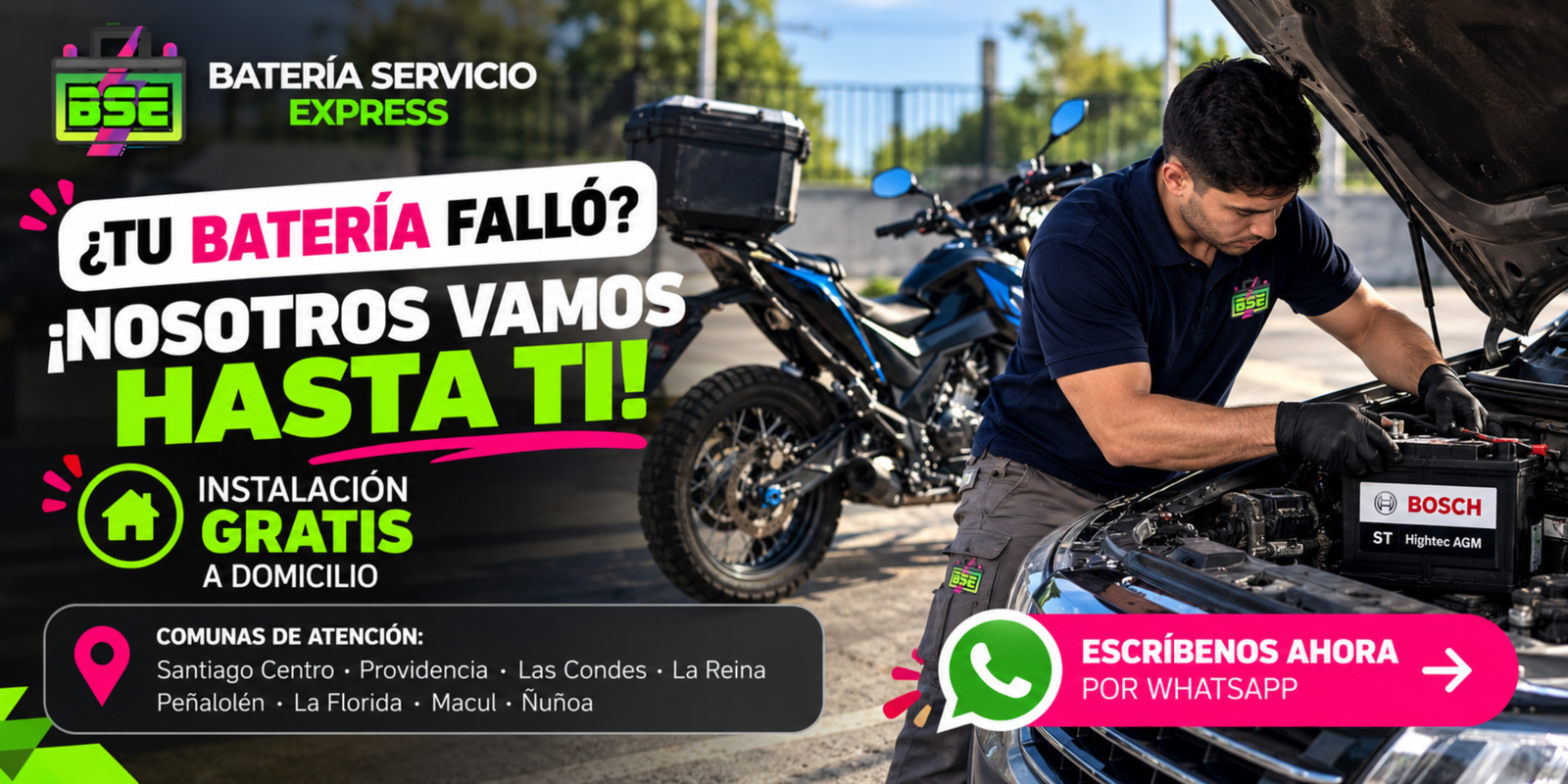 Batería a domicilio con instalación gratis